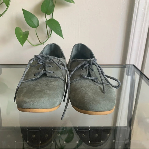 Oliberte Minsha Olive Green Nubuck Leather Oxford Lace up Loafers Size 36 - Picture 8 of 13